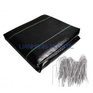 Black weed control mat